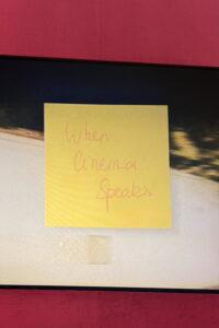WHEN CINEMA SPEAKS…